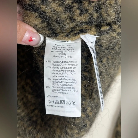 Madewell Alpaca Blend Crewneck Pullover Sweater in Leopard Women’s Size Medium - Picture 4 of 12